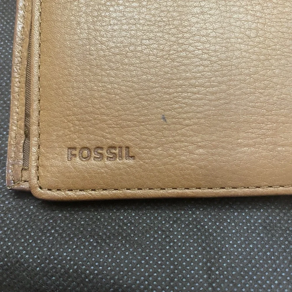 Fossil Brown Leather Hobo Shoulder Bag W Matching Wallet & Dust Bag